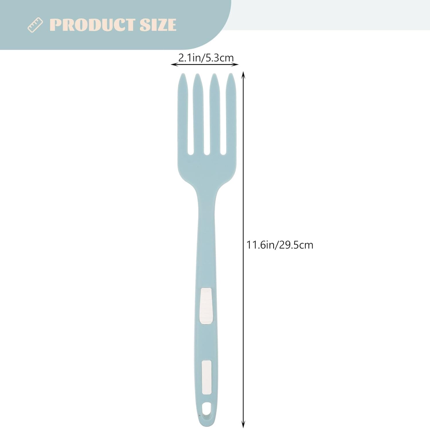 FRCOLOR Kitchen Pasta Fork Large Ergonomic Cooking Utensil for Spaghetti Noodles Washable Nonstick Safe Comfortable Grip for Home Cooking Housewarming