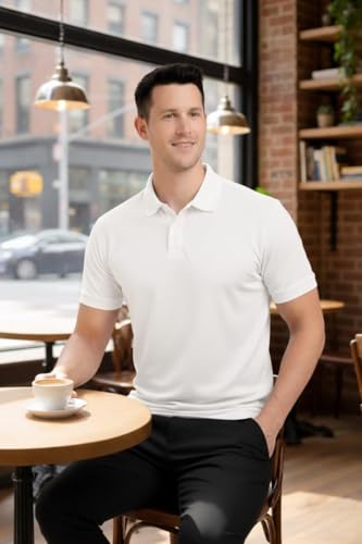 Image of Men's Plain Polo Neck T-Shirt | Comfortable | Stylish Casual & Smart Wear | Half Sleeve | Regular Fit