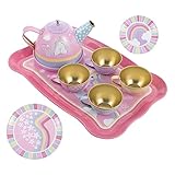 BCOATH 1satz Mini Teeservice Für Mädchen Teiliges Miniatur Tee-Ware Mit Stilvollem Einhorn-Design Für Rollenspiele Und Kreative Nachmittagsaktivitäten