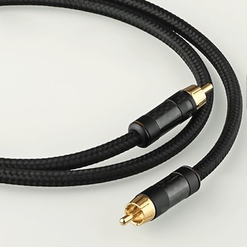 Câble audio coaxial d'exception plaqué or pour installation HiFi