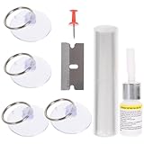 WRITWAA Autoglas Reparaturset für Windschutzscheiben mit Rissen und Kratzern Selbstgemacht Reparaturset mit Harz Tragbar und Mehrfach Anwendbar Geeignet für Autoscheiben und Fenster