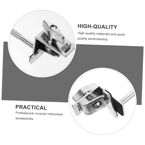 Totority Professional Cowbell Clamp para Percusión Soporte de Batería Fácil de Usar para Kits de Jazz y Accesorios de Instrumentos miniatura 3