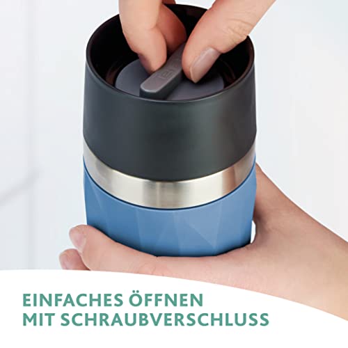 Emsa N21609 Travel Mug Compact Thermo-/Isolierbecher aus Edelstahl, 0,3 Liter, 3h heiß, 6h kalt, 100% dicht, auslaufsicher, spülmaschinengeeignet, 360°-Trinköffnung, Weinrot 6