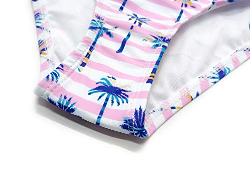 Bikini triangular impreso para niñas SHEKINI con lazos ajustables 4