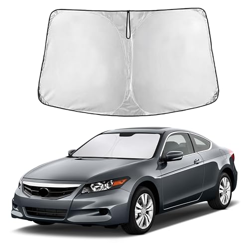 Image of EcoNour Windshield Sunshade Compatible for Honda Accord 2008-2010 2011 2012, Sun Visor for Front Windshield & Window Sun Shade Cover, UV Heat Blocker & Protector, Car Accessories