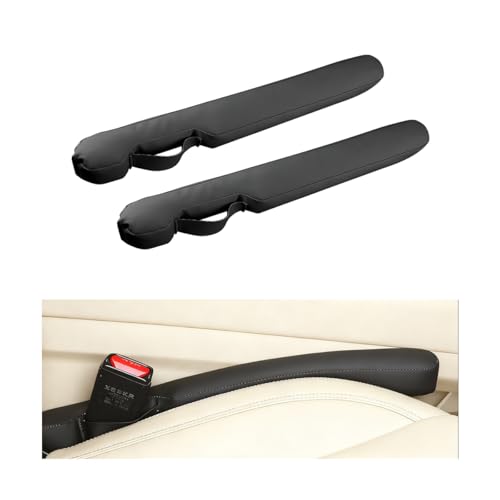 SWPHRT Car Seat Gap Filler, 2PCS Between Vehicle Seats Console Organizer Stop Things from Dropping, Automotive Interior Chair Gap Coverage Fill, Universal for SUV Automobile Truck (Black)