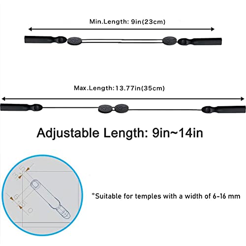 Correia para óculos antiderrapante - Óculos de olho alças de suporte de corda - Suporte para óculos