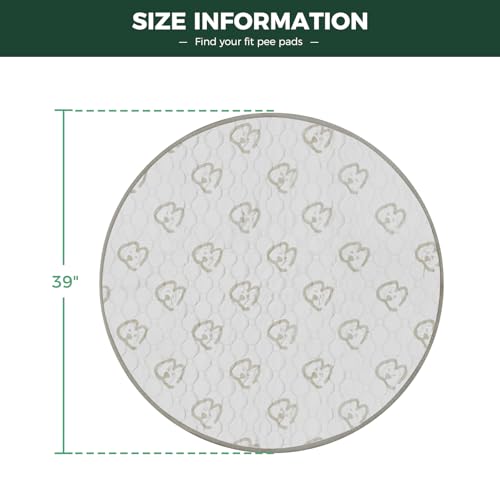 Image of FXW Washable Pee Pads for Dogs, Leak-Proof & Non-Slip, Specifically Designed for Whelping Box, 39 inch Round, Khaki, 1 Pack