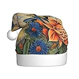 Materiale in poliestere di alta qualità: realizzato in 100% poliestere di alta qualità con tessuto felpato, questo cappello natalizio stampato garantisce durata, morbidezza e ritenzione del colore di lunga durata senza sbiadire.