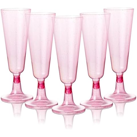 MATANA 50 Glitter Pink Champagne Flutes Cover