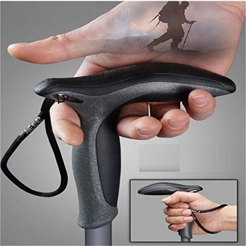 Foto von ZQQ Nordic-Walking-Stöcke, Stöcke Einstellbare Wandern Anti Shock Starke Leichte Flip-Lock-Carbon-Faser Für Wandern Camping Backpacking,Blau