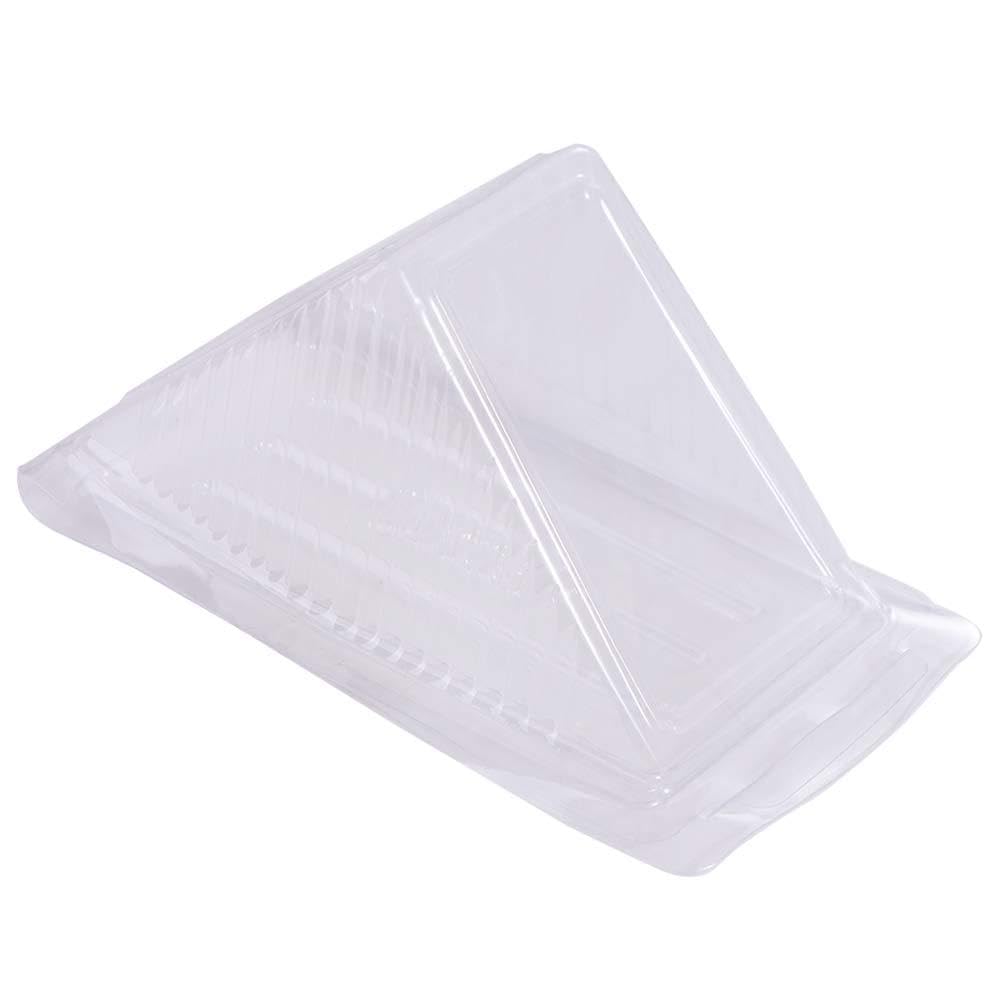 100 recipientes triangulares desechables para sándwiches, cajas de embalaje de sándwiches, recipientes triangulares de plástico para pasteles, postres y hamburguesas