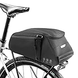 Wasserdichtes Material: Fahrradtaschen gepäckträger besteht aus PU-Leder und wasserdichtem Stoff, um die Dinge trocken zu halten. Der Stoff ist auch reiß- und kratzfest. Ihre Artikel können vor Wind und Regen geschützt werden. Es kann auf allen Fahrrädern mit Rücksitzen verwendet werden.