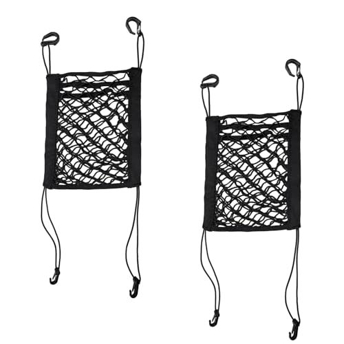Suvnie 2PCS 3-Layer Car Mesh Net Organizer, Four-Side Elastic Seat ...