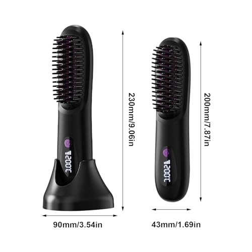 Plancha de pelo inalámbrica ajustable con 3 temperaturas miniatura 2
