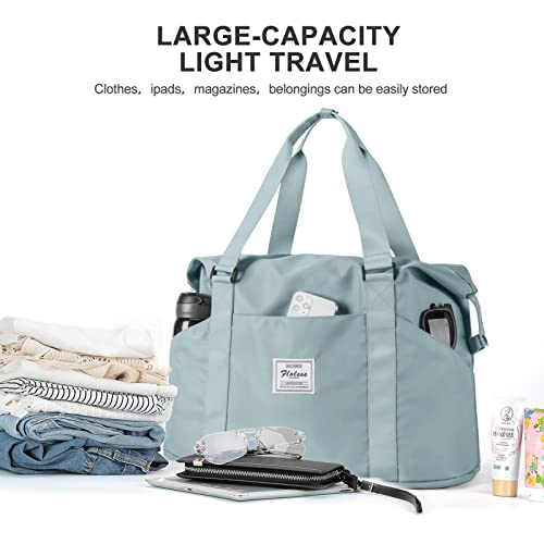 travel bag,large Sports Tote Gym Bag,Waterproof Weekender Carry On Overnight Bags for Women with Trolley Sleeve Travel duffel bag with Shoe compartment