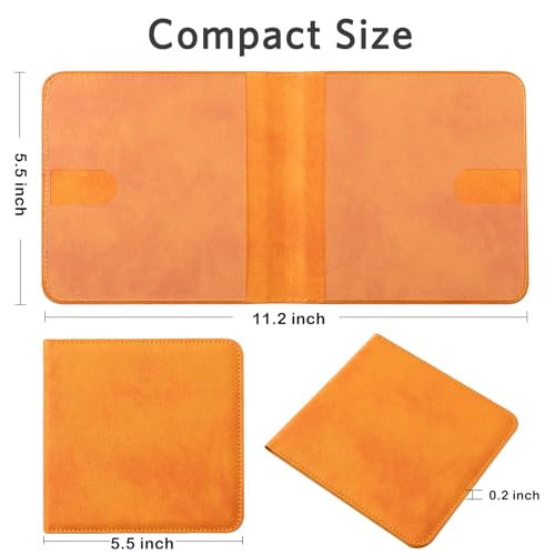 Image of CoBak Car Registration and Insurance Holder - Vehicle Glove Box Car Organizer, Auto Truck Comparment Accessories Case for Essential Document, Driver License, Cards (Orange)