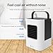 Portable Air Conditioner, Portable Cooler, Quick & Easy Way to Cool personal Space, As Seen On TV, Suitable for Bedside, Office and Study Room. Three Wind Level Adjustment (light blue)