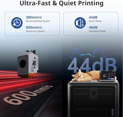Image of 3IDEA Kobra S1 3D Printer, 600mm /s Fast Speed Printing with CoreXY Structure, 320℃ Hotend Anti-Clogging Extruder and 44dB Ultra Quiet, Built-in Camera and AI Monitoring, Size 250 * 250 * 250mm