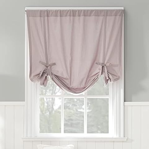Archaeo Washed Cotton Window Tie-up Shade , 42" x 63", Rose Quartz Cover