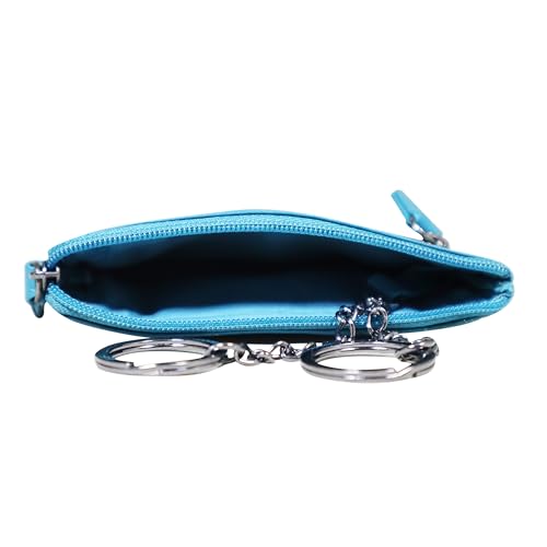 Image of Calfnero Genuine Leather Card Holder & Key Case for Men & Women | Slim Wallet with Zipper Pocket, Card Slots & Key Chain | Compact Travel Organizer
