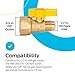 Eastman Straight Gas Brass Ball Valve, 3/4 in FIP x 1/2 in OD Flare Female, 1/4-Turn Handle, 60030