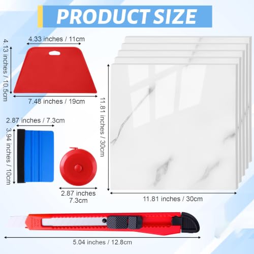 Paneles de pared impermeables autoadhesivos Nuanchu con herramientas para decoración 3