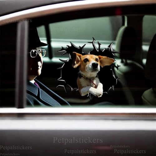 Image of Cute Dog Stickers for Car Window Decals Waterproof Funny Sticker (Beagle Stickers)