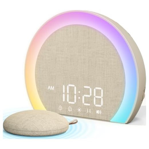 ANJANK Loud Alarm Clock with Wireless Bed Shaker, Vibrating Dual Alarm with Light Wake Up for Heavy Sleepers & Hearing Impaired, 9-Color Night Light, 5 Sounds, 0-100% Dimmer, USB Charger, Bedroom