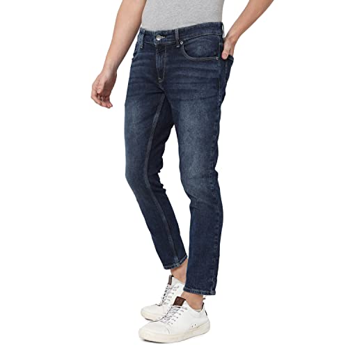 Image of Spykar Men's Slim Jeans (ECKN-01BB-029 Dark Blue 36)