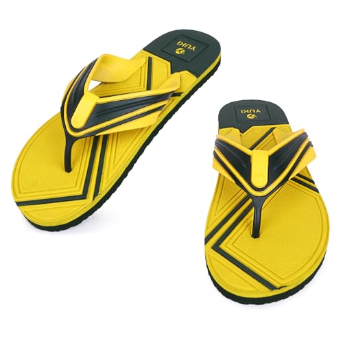 Image of YUKI Men Slippers | Stylish Hawai Chappal Rubber Flip Flops Slippers, Comfortable & Ultra-Light, Waterproof Non-Slip Thong