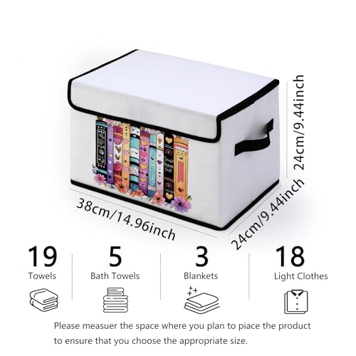 Image of Stackable Storage Bins with Lids,Closet Organizers Fabric Box for Home and Office,Blanket Clothes Organizers,Under Bed Storage Containers 3 Pack