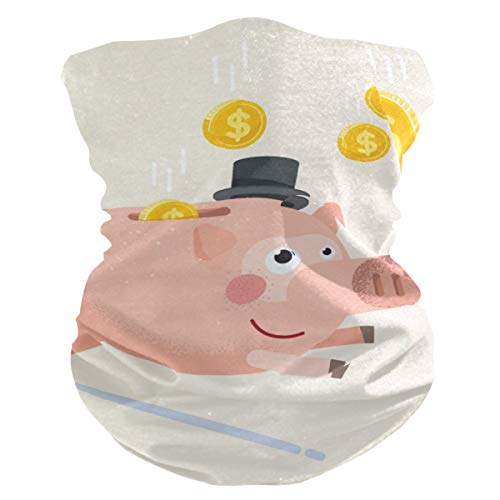 Preisvergleich Produktbild Multifunktionaler winddichter rosa Schwein Sparschwein Gesichtstuch Bandana staubdicht Stirnband Halstuch Sturmhaube Kopfbedeckung atmungsaktiv Gesichtsschutz für Damen Herren