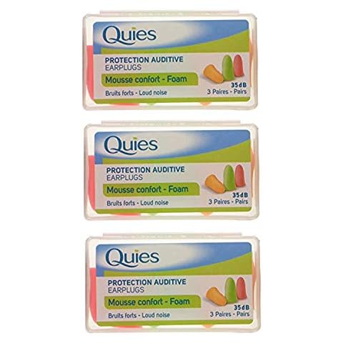 Quies Foam Ear Plugs, 3 x 3 Pairs Cover