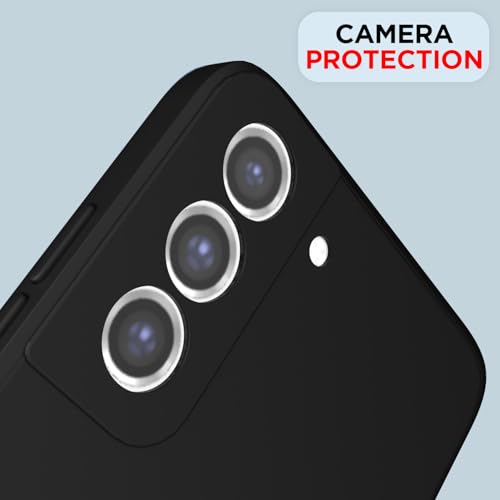 Image of Outlouders Back Cover for Samsung Galaxy S21 FE 5G | Camera Protection | Durable Soft Matte Silicone Bumper Case (Black)
