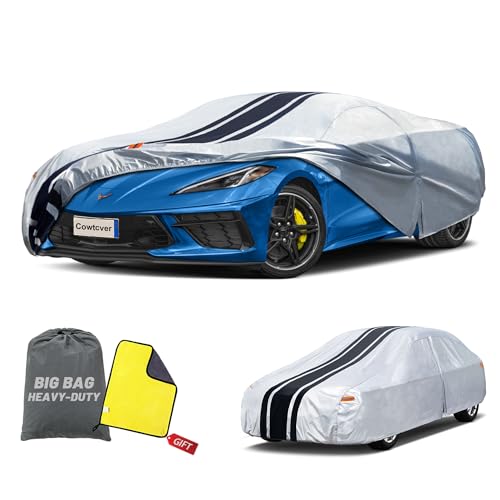 Image of 10-Layer Waterproof Sports /Coupe /Cabriolet Car Cover. All Weather Full Outdoor Covers. Porsche 911, Chevy Corvette Camaro, NSX Etc.Size A3 (Length 178 to 185 inch)