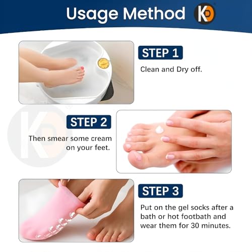 Image of K D Socks for Women, Crack Heel Repair Socks, Spa Gel Socks for Women, Silicon Socks, Silicone Socks for Men, Foot Hydration Socks Vitamin E-Multicolour (Women Gel Gloves)