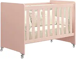 Berço Americano Evolution Multifuncional 4 em 1 Rosa Fosco - Reller