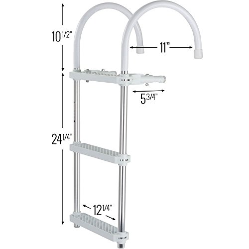 Rage Powersports 3-Step Portable Hook-On Boat Boarding Ladder #TOP2