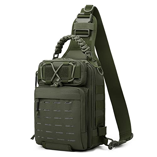 Sac à bandoulière en tissu Oxford durable grand volume pour pêcheur avec bande réfléchissante
