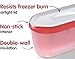 SUMO Set of 2, Ice Cream Containers for Homemade Ice Cream - 1.5 Quart Each, Reusable Freezer Storage Containers - Red