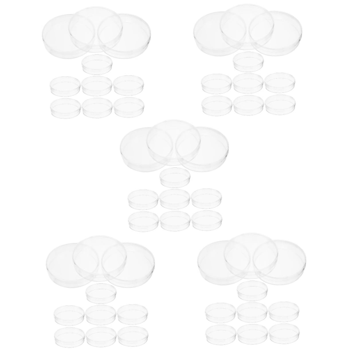 Mobestech 50pezzi Piastre Di Coltura Plastica Con Coperchio Piastre Petri Trasparenti Per Esperimenti Scientifici e Coltura Cellulare Per Laboratori e Insegnamento