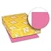Wausau Papers 22119 8.5 x 11 Astrobrights Colored Paper44; Plasma Pink
