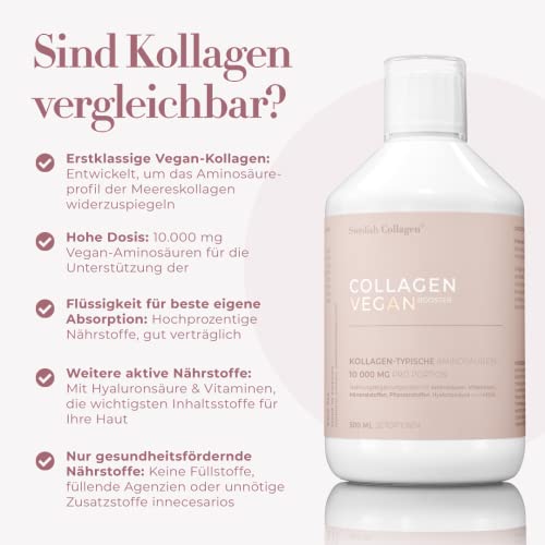 Flüssiges Kollagen Swedish Collagen 500 ml Vegan mit Hyaluronsäure