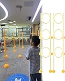 Drohne Hindernisvermeidung Indoor-Drohnen-Hindernisparcours-Set für Kinder, Quadcopter-Spielschleifensystem mit Basis, Fliegende Rennhindernisringe für Hubschrauber(6 PACK-DIA 70CM(27.6IN))