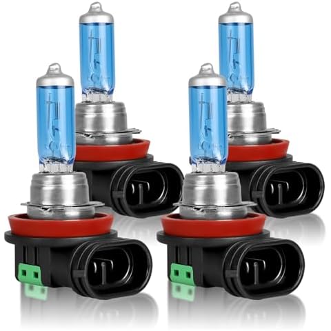 SHENKENUO Fit For Altima (2007-2018) H9 High Beam + H11 Low Beam Ultra - High Performance Halogen Headlight Bulbs Combo,Plug-n-Play,Pack of 4 Cover
