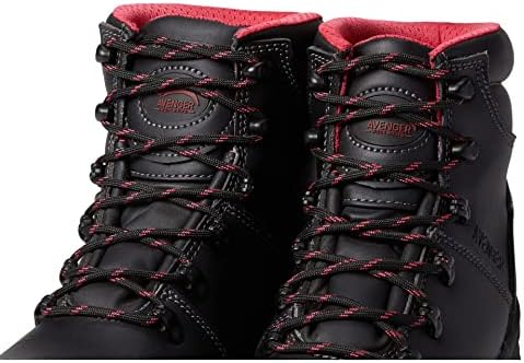 Avenger Work Boots Women's Medium Construction Boot, Black, 7 | Image 5
