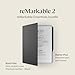 reMarkable Essentials Bundle - Leather Folio | reMarkable 2 Paper Tablet | Black and White 10.3'' Writing Tablet, Marker Plus Pen with Built-in Eraser and Book Folio Case in Black Premium Leather