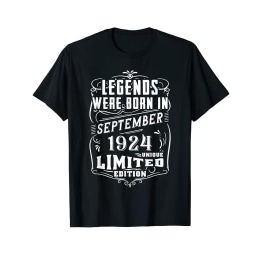 Cumpleaños Septiembre 1924 Edición Limitada Regalo Vintage Camiseta