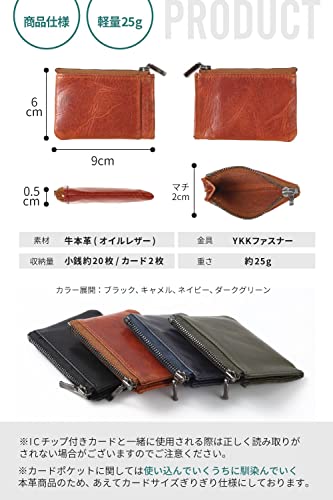 革ICHI 【究極の小銭入れ レザーソムリエ監修 最低限の小銭とカード2枚】 の商品画像 5